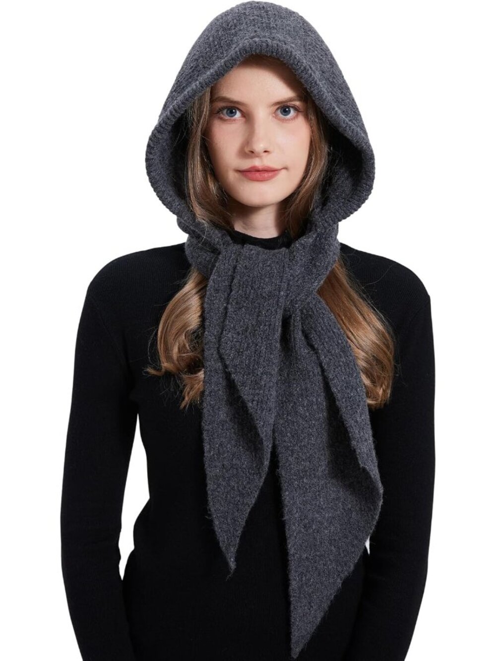 Cozy Hooded Scarf Set for Women | Winter Knit Hat & Scarf Combo, Warm & Stylish